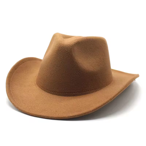 Chapeau Fedora en feutre de laine unisexe personnalisé à la mode, chapeau classique pour femme, chapeau de cowboy à large bord - Product Image 5