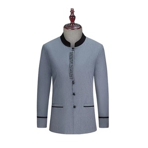 Uniforme de personnel d'hôtel à carreaux en polyester/coton à manches longues pour l'automne et l'hiver, unisexe, YSMARKET - Product Image 4