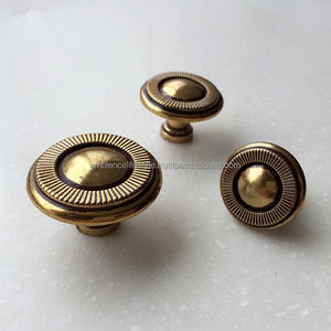 Handcrafted Solid Brass Knobs Unique Designer Cabinet Drawer <b>Pull</b> <b>Handles</b> Vintage Home Decor Furniture Accessories Set - Product Image 2