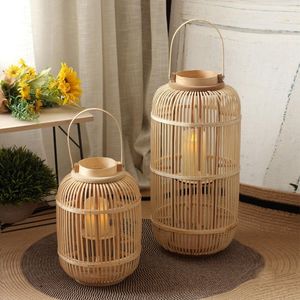 Woven Handmade Outdoor Sustainable <b>Bamboo</b> <b>Lantern</b> Durable Vintage Natural Material Perfect for Home Garden Hotel Decoration - Product Image 4