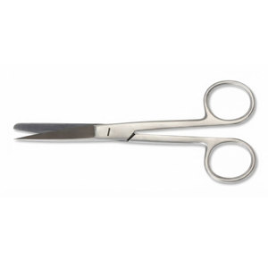 Ciseaux droits en acier inoxydable chirurgical, à pointe arrondie et tranchante, 14,5 cm, pour coupes fines, fourniture directe usine - Product Image 1