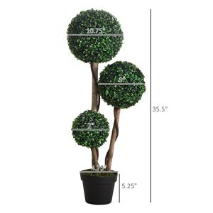 Árbol Topiario Artificial de Boj de 90 cm en Maceta para Decoración Interior y Exterior del Hogar, Oficina, Sala de Estar, Halloween, Palmera, Olivo - Product Image 3