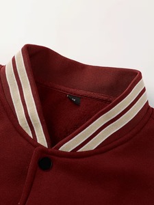 High Quality 100% Cotton Men's Red Varsity <b>Jacket</b> Embroidered Letter Patch Design Eco-Friendly Breathable <b>Summer</b> High Street - Product Image 2