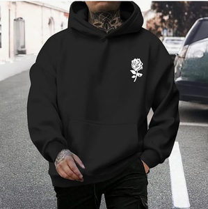 Sweat-shirt à capuche pour homme 100% coton, fermeture éclair, coupe ample, poche, broderie logo personnalisée, écologique, vêtement d'hiver, teinture unie - Product Image 5