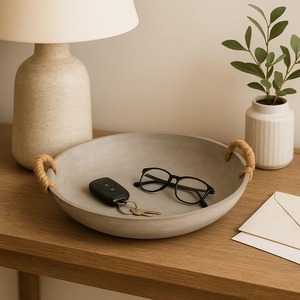 ชามเซรามิกสีขาว งานแฮนด์เมด ดีไซน์มินิมอล จานตกแต่งสำหรับตกแต่งบ้าน - Product Image 2
