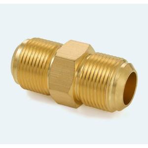 Acoplador Industrial de Latón BrassBlizz de 2 Piezas, Unión de 3/4 con Rosca 1-1/16-14, 45 Grados, SAE 1050 PSI, Conexión de Latón para Aire Acondicionado, Hidráulica y Combustible - Product Image 4