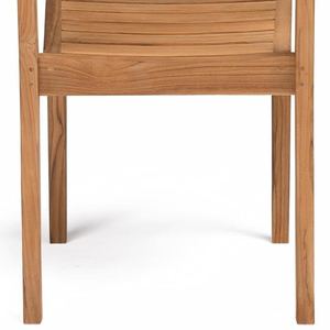 Ensemble de chaises de salle à manger en teck, structure en bois, pour la maison, l'extérieur et le jardin - Product Image 6