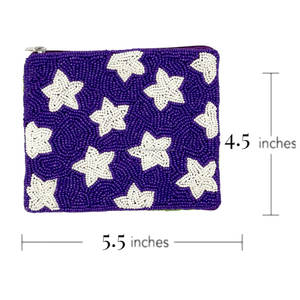 Pochette à étoiles multicolores inspirée de la galaxie, mini porte-monnaie fait à la main avec fermeture à glissière pour filles et femmes, sac cadeau - Product Image 2