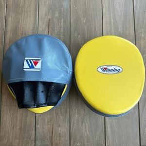 Guantes de Boxeo Curvos Profesionales Winning, Almohadillas de Entrenamiento de Cuero Ligeras con Correa Ajustable para la Muñeca y Agarre Acolchado - Product Image 5