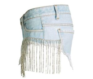 Jeans Cortos de Mezclilla para Mujer, a la Moda, de Verano, Sexys, de Cintura Media, con Botones, Transpirables, Casuales, Rectos, de Alta Calidad - Product Image 5