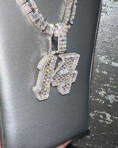 Fashion Iced Out Pendant with Chain | White Stone | Unisex Fine Jewelry - Product Image 3