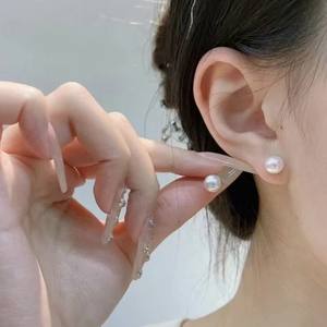 Perlas de Agua Dulce Naturales de Zhuji de Alta Calidad, 10-13 mm, Redondas, Tipo Edison, con Fuerte Brillo, Pendientes Delicados y Transparentes - Product Image 3