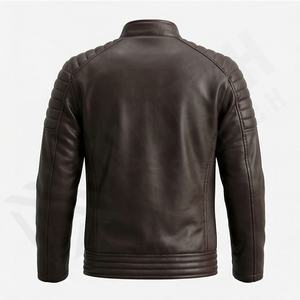 Veste de moto en cuir véritable pour homme de qualité supérieure, nouvelle arrivée, vestes de moto d'hiver, protections amovibles, personnalisables - Product Image 2