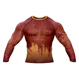 Rash Guard MMA à manches longues sublimé de meilleure qualité pour hommes Logo personnalisé 'Rush Guard' Motif Compression Nylon Tissu - Product Image 1