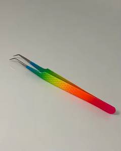 แหนบต่อขนตา Morje Surgical Rainbow  ทำจากสแตนเลส ขนาด 10 มม. ปลายแหลมแม่นยำ จับกระชับ ผิวเรียบเนียน สำหรับต่อขนตา - Product Image 3