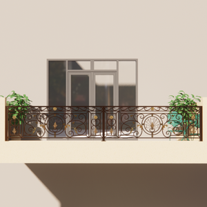 Hermosos barandales de hierro forjado para balcones que, con una facilidad, añaden un toque de elegancia y pureza a cada diseño de casa. - Product Image 2