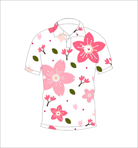 Polo pour homme à imprimé floral rose, manches courtes, col boutonné, décontracté, respirant et léger pour l'été - Product Image 4