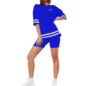 Camiseta de Manga Corta con Pantalones Cortos Elegantes para Uso Diario 2026 / Conjunto de Camiseta y Pantalones Cortos a Precio de Fábrica, Atuendo Casual de Dos Piezas - Product Image 1