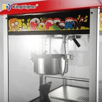 Máquina de Palomitas Eléctrica Comercial con Carrito Retro, Palomitera Automática con Ruedas para Fiestas, Certificación CE, Venta al por Mayor