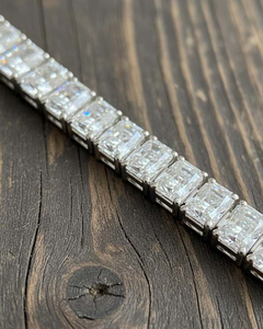 Bracelet tennis de luxe taille princesse en argent 925, finition étincelante avec zircone cubique, bijou élégant pour mariage, cadeau pour femme - Product Image 6