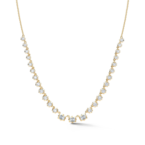 Collar de cadena para suéter con diamantes cultivados en laboratorio al por mayor, corte esmeralda Riviera, oro de 14K, proveedor de joyería de lujo, OEM ODM, moderno, IGI - Product Image 3