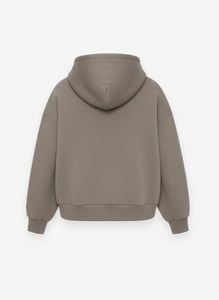 <b>Men's</b> Oversized Pullover Hoodie Taupe <b>Grey</b> Cotton Fleece Kangaroo Pocket Casual Streetwear Winter OEM Service - Product Image 4
