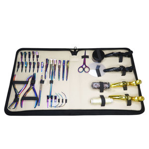 Kit de Herramientas Profesionales para Extensiones de Cabello Pre-Adheridas DIY, Tipo Curvo, con Gancho, Aguja, Alicates y Lazos - Product Image 1
