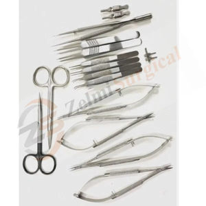 Juego profesional de microcirugía de mano, 17 piezas, instrumentos quirúrgicos de acero inoxidable, instrumentos microquirúrgicos, instrumentos reutilizables - Product Image 2