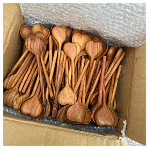 Flower Handle Wooden <b>Spoons</b> Crafted Eco Gift Long Handle Wood <b>Spoon</b> Leaves Handcarving Vintage <b>Serving</b> <b>Spoons</b> Custom Design - Product Image 6