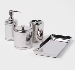 Luxury Collection Metal Bathroom Set Decorative Bathware <b>Accessories</b> for Premium Home Hotel Resort Vanity Counter - Product Image 4