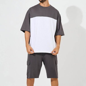 ชุดกีฬาบุคลิกภาพสำหรับบุรุษชุดฤดูร้อน 2 ชิ้นเสื้อยืดแขนสั้นและกางเกงขาสั้นชุดฤดูร้อนลำลองมีสไตล์น้ำหนักเบาระบายอากาศได้ดี - Product Image 4