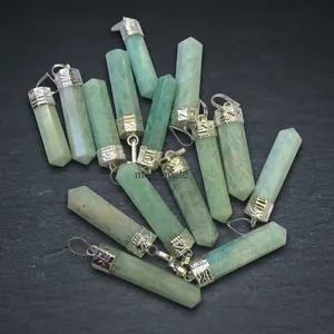 Pendentif en Amazonite Naturelle en forme de crayon, Pierre de Guérison en Cristal, Pendentif Pointe de Pierre, Bijou en Pierre Précieuse Fait Main, Pendentif Énergétique Reiki Chakra - Product Image 2