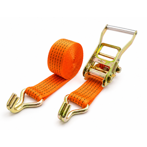Correa de Amarre de Carga Industrial de Poliéster de 2 Pulgadas Resistente al Desgaste, 3000 kg, con Ganchos Planos, OEM Disponible para Transporte en Remolque - Product Image 1