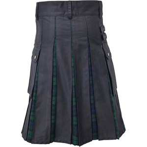 Top Selling Women's Black <b>Watch</b> Tartan Hybrid Kilt Traditional Scottish Cotton Plaid Handmade Wholesale Manufacturer - Product Image 5