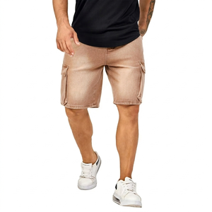 Shorts de Mezclilla Cargo para Hombre, Hechos en Pakistán, a Precio Económico, Color Personalizado, Lavado Ácido, de Alta Calidad y Cómodos - Product Image 3