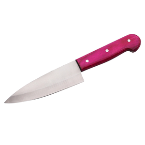 Cuchillo de Chef de Acero Inoxidable con Mango Rojo, Cuchillo de Carnicero Resistente para Cortar Carne, Herramienta Profesional de Cocina con Mango de Madera Remachado - Product Image 1