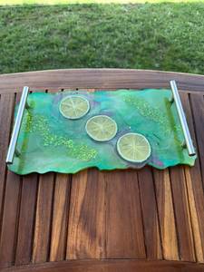 Premium Quality Resin Serving <b>Tray</b> With Strong Handles For Tea Coffee <b>Snacks</b> And Breakfast Serving Applications - Product Image 1