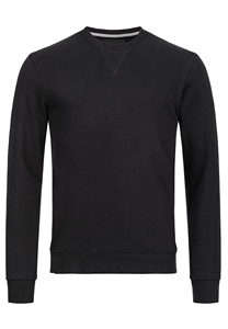 Sudadera Urbana de Dos Tonos en Negro Liso, Talla Grande, con Logotipo Bordado Personalizado, Sudadera de Felpa Francesa de Algodón para Hombre - Product Image 6