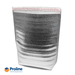 Sacs isothermes pliables en PE à motif losanges, étanches, écologiques, avec fermeture éclair, pour aliments chauds/froids - Product Image 5