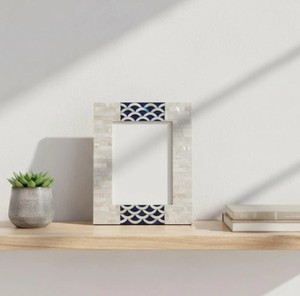 Cadre photo de luxe fait main en nacre incrustée, cadre photo en coquille MOP, décoration d'intérieur, cadre mosaïque Art Déco pour table, article cadeau - Product Image 5