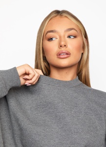 De moda logotipo impreso personalizado sudadera gráfico Sudadera de cuello redondo de las mujeres - Product Image 4