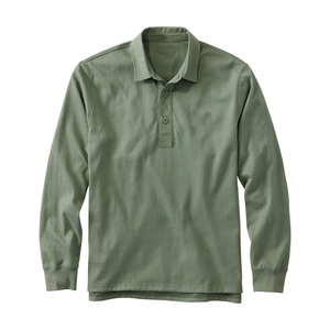 เสื้อสเวตเชิ้ตแขนยาวปักโลโก้ผู้ชาย สไตล์โปโล สำหรับฤดูใบไม้ผลิและฤดูใบไม้ร่วง แบบยูนิเซ็กส์ ทรงโอเวอร์ไซส์ สไตล์วินเทจ ล้างสีแบบแอซิดวอช  แบบเรียบๆ ไม่มีลาย - Product Image 1