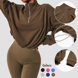 Sudadera de Forro Polar para Mujer, Cuello Redondo, Cálida y Suave, Ropa Casual de Invierno, Fabricante Mayorista - Product Image 1