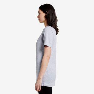 Camiseta de Mujer 100% Algodón, Manga Corta, Cuello Redondo, Corte Holgado, Transpirable, Jersey Sólido, Casual, Blanca, con Estampado Personalizado - Product Image 4