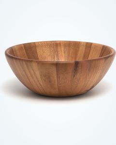 Modern Wooden Serving Bowl in Round Shape for Party Use Eco-Friendly Wood Handicraft with Customizable Options Natural Finish - Product Image 5