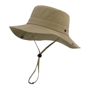 Sombrero de sol con logotipo personalizado al por mayor, sombrero de ala ancha de nailon de secado rápido, sombrero tipo pescador para actividades al aire libre, pesca, senderismo, safari, para hombres y mujeres - Product Image 4