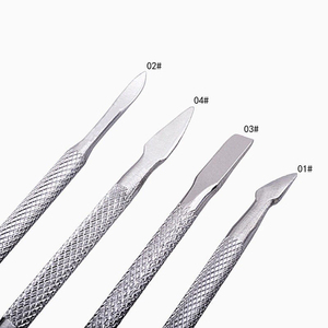Professional Stainless Steel Dual-End <b>Cuticle</b> Pusher Set Reusable Nail <b>Tool</b> for Manicure with Customized Logo - Product Image 5