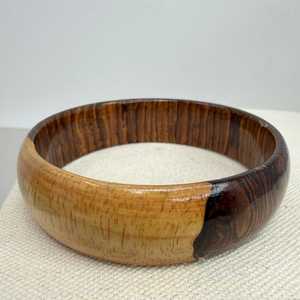 Elegant Handmade <b>Wooden</b> Bracelet Set Featuring Chunky Thin <b>Wooden</b> Bangles Hand Polished Embellishment Contempora Craft Emporium - Product Image 3