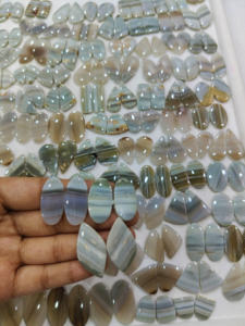 Alta calidad 100% Natural Botswana ágata piedra preciosa cabujón forma libre mezcla forma mezcla tamaño venta al por mayor lote hecho a mano - Product Image 2