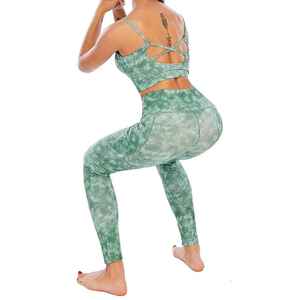 Conjunto de Yoga sin Costuras para Mujer, Leggings de Cintura Alta y Sujetador Deportivo, 2 Piezas, Ropa Deportiva para Gimnasio, Fitness, Running y Ejercicio - Product Image 3